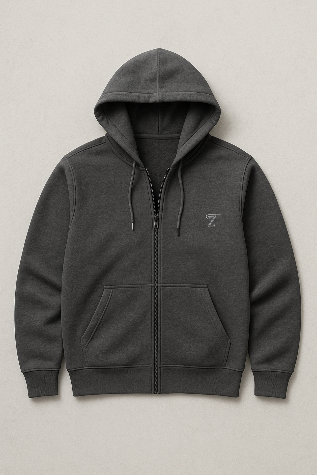 Premium Dark Grey Fleece Zipper
