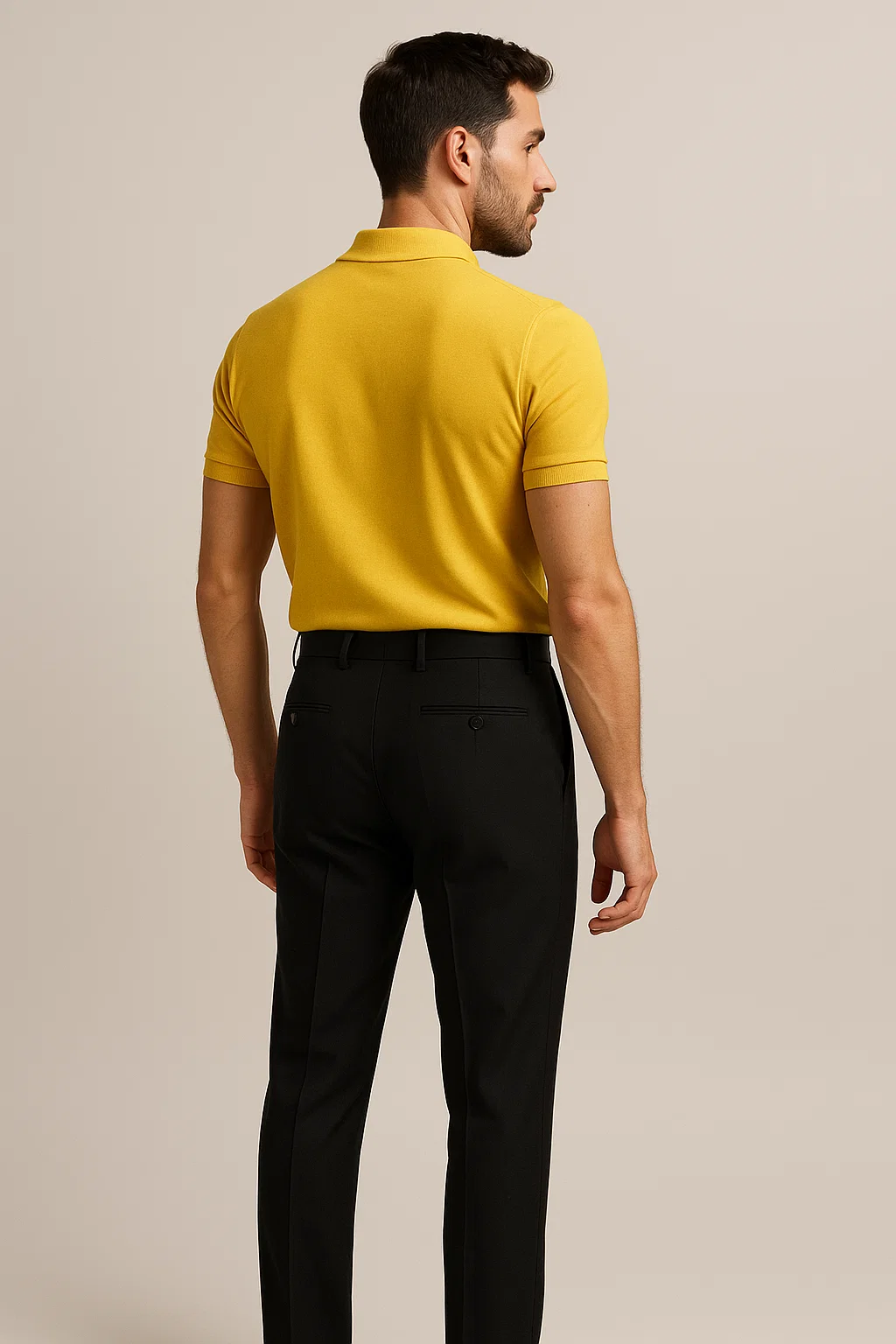 Plain Yellow Pique Polo TZ - 007