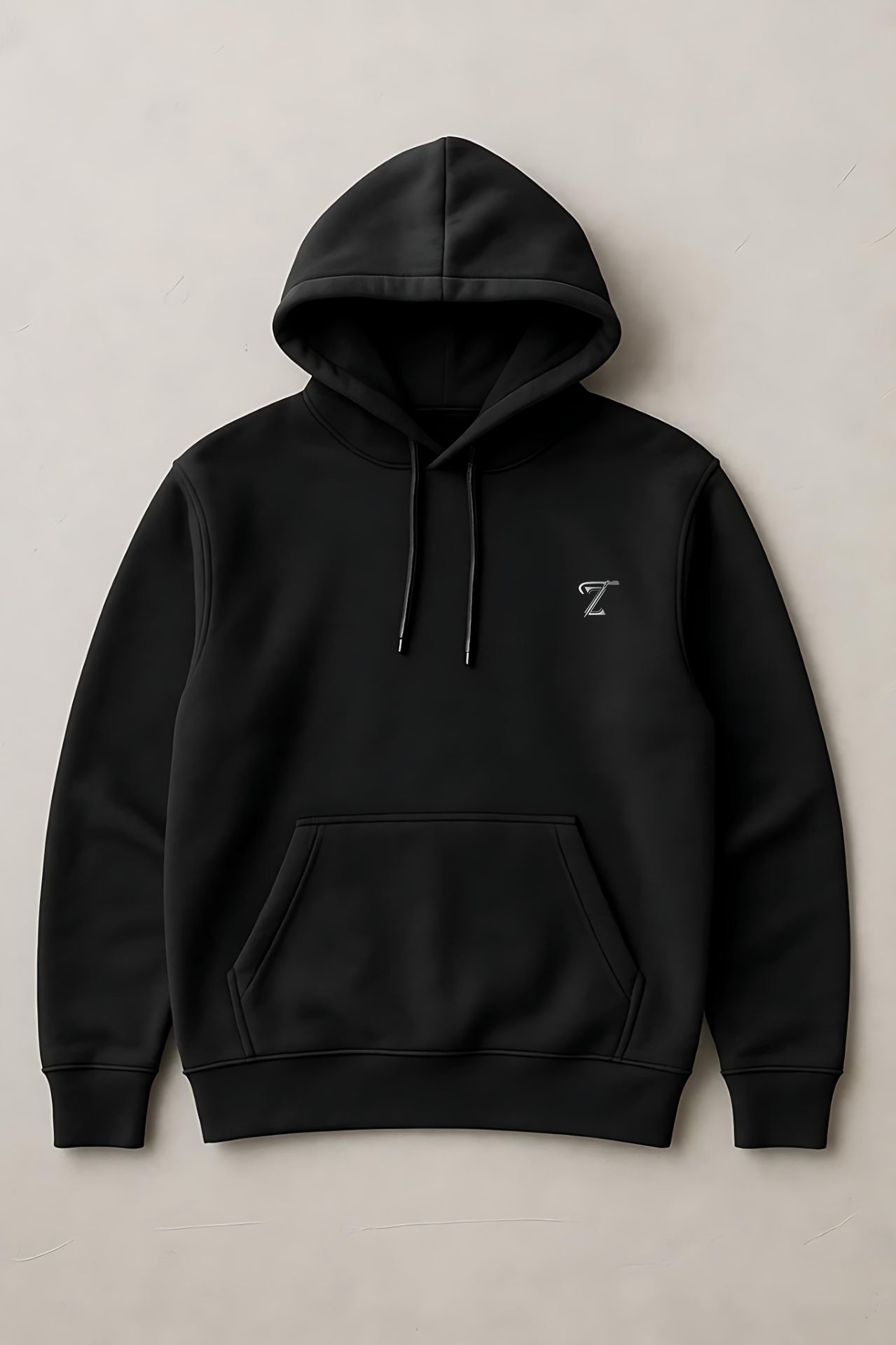 Premium Black Fleece Hoodie