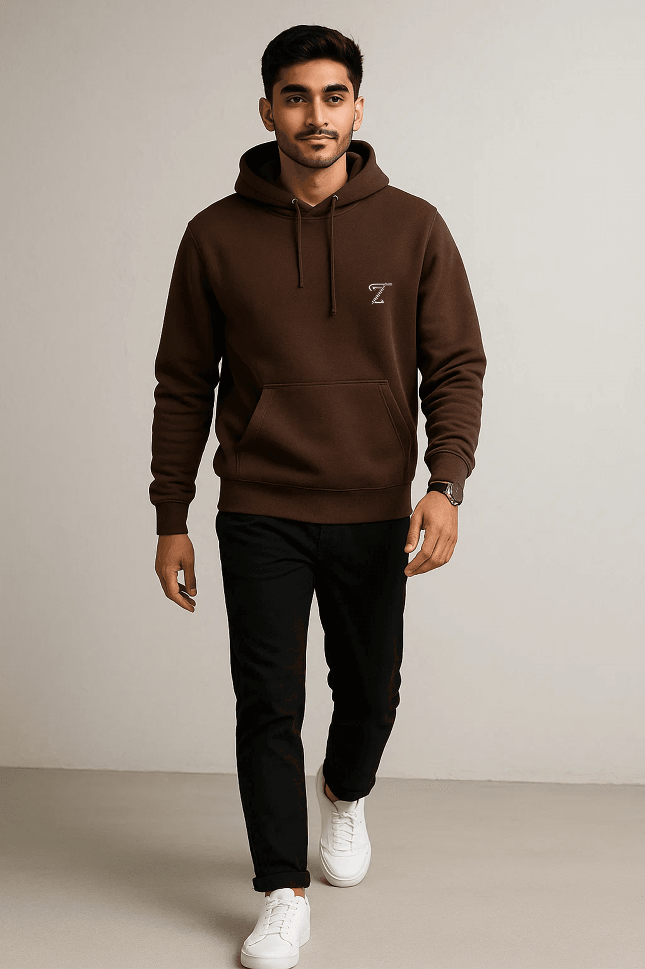 Premium Chocolate Brown Fleece Hoodie