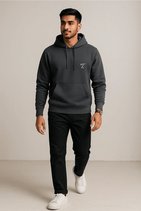 Premium Dark Grey Fleece Hoodie