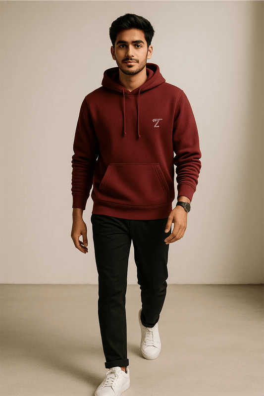 Premium Mahroon  Fleece Hoodie