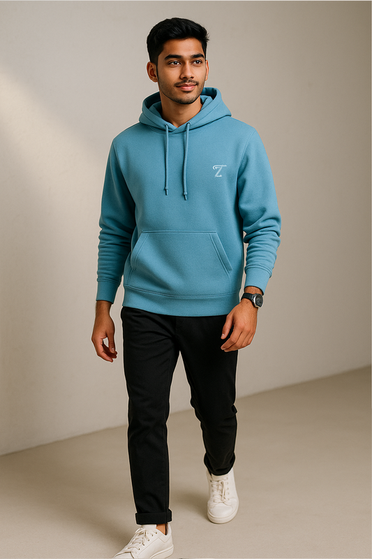 Premium Sky Blue Fleece Hoodie