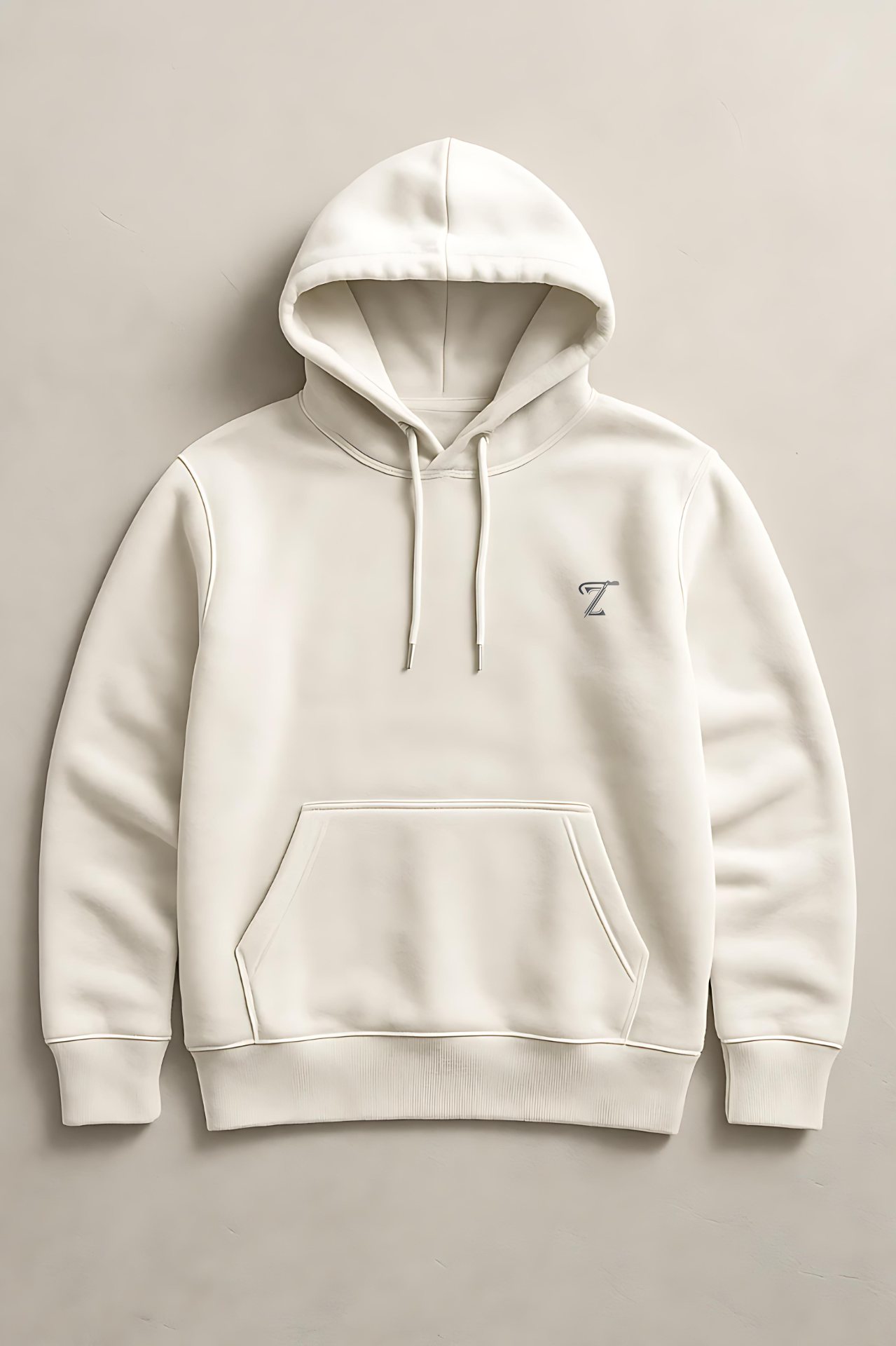 Premium White Fleece Hoodie