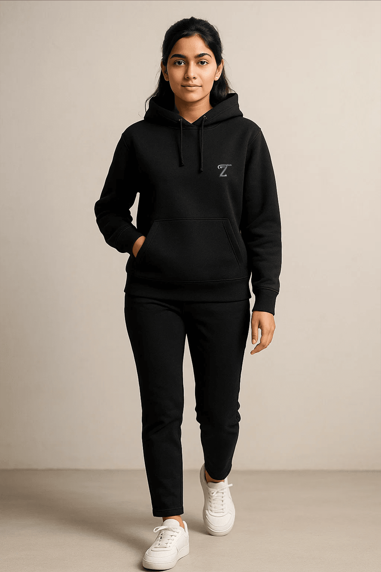 Premium Black Fleece Hoodie
