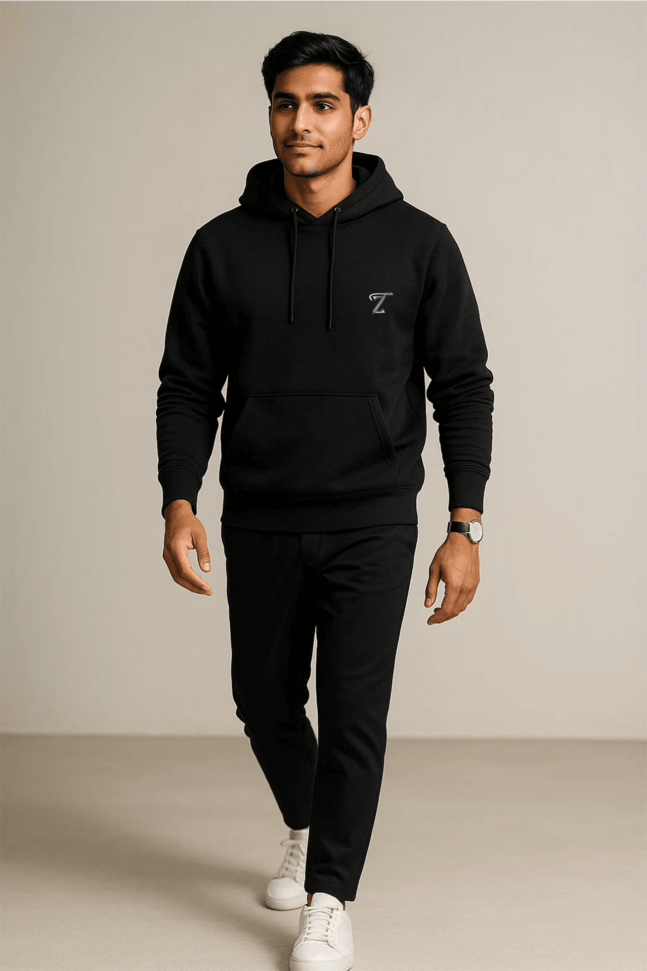 Premium Black Fleece Hoodie